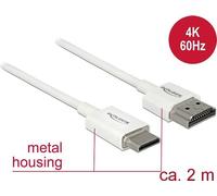 Delock Cavo HDMI ad alta velocit con Ethernet - HDMI-A maschio HDMI Mini-C maschio 3D 4K 2 m Sottile di alta qualit