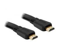 DeLock Cavo HDMI 82669 – ad alta velocità con Ethernet, piatto 1,0 m, nero