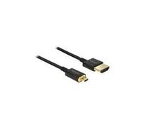 Delock Cavo HDMI ad alta velocità con Ethernet - HDMI-A maschio HDMI Micro-D maschio 3D 4K 2 m Sottile di alta qualità NEW