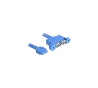 Delock Cavo Interno USB3.2 19 pin Femmina / 2x USB A Femmina da Pannello