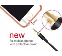 Delock Cavo jack da 35 mm 3 pin maschio maschio angolato 1 m nero NEW