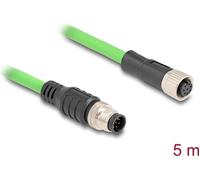 Delock Cavo M12 codifica A da 8 pin maschio a femmina PUR (TPU) 5 m NEW