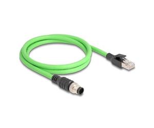 DeLOCK Cavo M12 codificato A a 8 pin maschio per RJ45 maschio PUR (TPU) 5 m