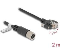 Delock Cavo M12 da presa a 8 pin con codifica X a spina RJ45 con viti Cat.6A S/FTP 2 m (80457)
