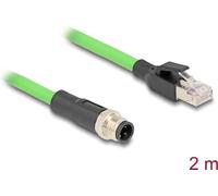 Delock Cavo M12 da spina a 4 pin con codifica D a spina RJ45 PUR (TPU) 2 m NEW