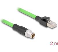 Delock Cavo M12 da spina a 8 pin con codifica X a spina RJ45 PUR (TPU) 2 m NEW