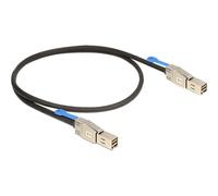 DeLOCK 83394 cavo Serial Attached SCSI (SAS) 1 m Nero, Argento