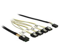 DeLock - Cavo Mini SAS SFF-8087 > 4 x SATA 7 pin + nastro laterale 1 m in metallo