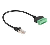 Delock Cavo RJ45 Cat.6 maschio per Morsettiera Adattatore da 30 cm 2 65975