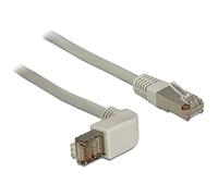 Delock Cavo di rete RJ45 Cat.6A S/FTP angolato verso l'alto/diritto 0,5 m