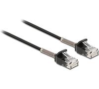 Delock Cavo RJ45 maschio a RJ45 con protezione antipiega, cat. 6A, 2 m, nero