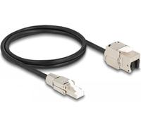 Delock Cavo RJ45 plug-in da assemblare al modulo Keystone Jack RJ45 Cat.6A 1 m