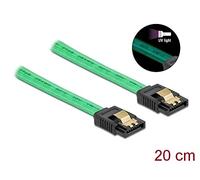 Delock Cavo SATA 6 Gb/s, effetto luminoso UV, 20 cm, colore: verde