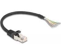 Delock cavo spina RJ50 per aprire le estremità del cavo S/FTP 0,25 m nero NEW