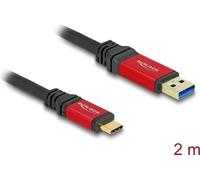 DeLOCK Cavo USB 10 Gbps USB Tipo-A maschio per USB Type-C maschio 2 m metallo rosso (Delock USB 10 Gbps Cable USB Type-A ma) NEW