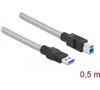 Delock Cavo USB 3.2 Gen 1 da maschio di tipo A a maschio di tipo B con rivestimento in metallo da 0,5 m NEW
