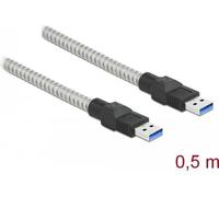 Delock Cavo USB 3.2 Gen 1 da Tipo A maschio a Tipo A maschio con rivestimento in metallo da 0,5 m NEW