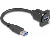 Delock Cavo USB 5 Gbps D-Type da Tipo A maschio a Tipo A femmina nero da 20 cm NEW