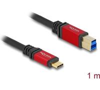 Delock Cavo USB 5 Gbps USB Tipo-C maschio a USB Tipo-B maschio 1 m rosso in metallo NEW