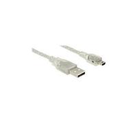 Delock Cavo USB A maschio USB Mini-B maschio 1m trasparente