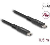 Delock Cavo USB da 20 Gbps Spina USB Type-C da 0,5 m in metallo nero NEW
