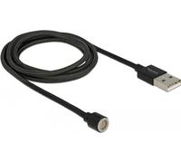 Delock Cavo USB magnetico per dati e ricarica nero da 1,1 m NEW