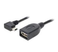 DeLOCK - Cavo USB - Mini USB Tipo B (M) - USB Tipo A 4 pin (W) - 50 cm (Hi-Speed OTG) - Connettore a 90 gradi (83356) NEW