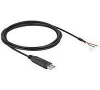 Delock - Cavo USB/seriale - USB (M) - 20 m - solo filo di rame intrecciato - Nero (90428) NEW