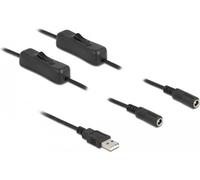 Delock Cavo USB tipo A maschio a 2 x DC 5,5 x 2,1 mm femmina con interruttore 1 m NEW