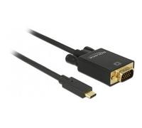 DeLock - Cavo USB Type-C maschio > VGA (DP Alt Mode) Full HD 1080p, 3 m, colore: Nero