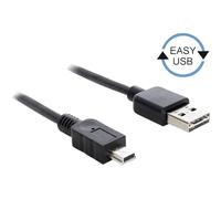 Delock Cavo USB USB 2.0 Spina USB-A, Spina USB-Mini-B 5.00 m Nero connettore