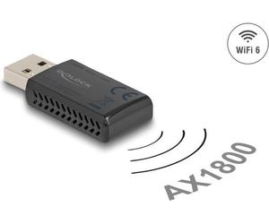 Delock Chiavetta USB Wi-Fi 6 Dual Band WLAN AX1800 (1201 + 574 Mbps) NEW