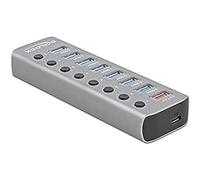DELOCK 63264 - USB 3.0 hub 7 port, USB-B to 7 x USB-A, 1 x PD, 1 x power