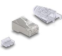 Delock Connettore modulare RJ45 con Naso di bloccaggio Curvo, Set da 50 Pezzi
