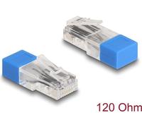 Delock Connettore RJ45 con resistenza terminale 120 Ohm blu (67187) NEW