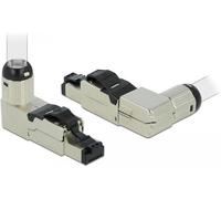 Delock Connettore RJ45 per assemblaggio sul campo Cat.8.1 metallico ad angolo