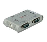 DeLOCK 4 Port USB 2.0 Serial Hub Argento