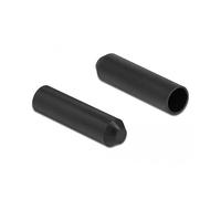 DELOCK Coperchi terminali con Adesivo Interno 70 x 16 mm, 2 Pezzi, Nero Marca