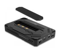DELOCK 42020 - Contenitore esterno M.2 NVMe + 2,5'' SATA, funzione clone, USB 3.
