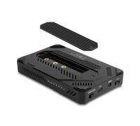 DELOCK 42020 - Contenitore esterno M.2 NVMe + 2,5'' SATA, funzione clone, USB 3.