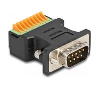 Delock D-Sub 9 St> Terminalblock Adapter con Drucktaster Adattatore 66558