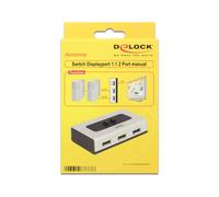 Delock DisplayPort 1.4 Switch 2 Manuale di porta NEW