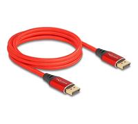 Delock DisplayPort Kabel 16K 60 Hz rot Metall Cavo 80632