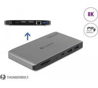 DeLOCK 87777 replicatore di porte e docking station per laptop Cablato Thunderbolt 3 Grigio [87777]