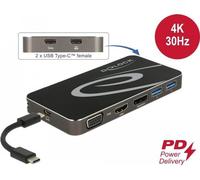 DELOCK 87773 - Docking Station/Replicatore di porte, USB tipo C, laptop