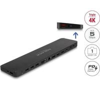 DELOCK 88050 - Docking station per display triplo USB-C, 4k