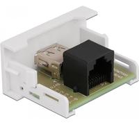 Delock Easy 45 modulo USB 2.0 Tipo-A femmina a RJ45 femmina 22,5 x 45 mm NEW