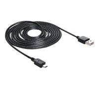 Delock USB-Kabel USB 2.0 USB-A Stecker, USB-Mini-B Stecker 5.00m Schwarz beidsei