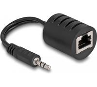 DeLOCK Estensore audio stereo RJ45 femmina per jack stereo maschio da 35 mm Cat.5 fino a 50 m set 2 pezzi (Delock lyd adapter) NEW