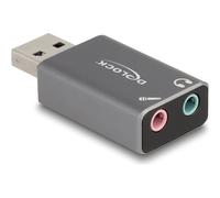 Delock Externe USB Soundkarte con USB-A Stecker auf 2 x 3.5mm 66633